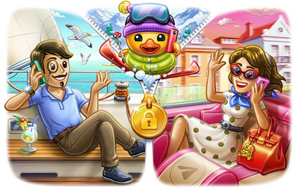 额外安全的群组通话、自动帐户等